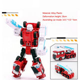 Transformation Robot Car Alloy Fire Engine Construction
