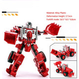 Transformation Robot Car Alloy Fire Engine Construction
